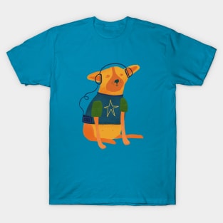 Gen X Cattle Dog listening to his walkman. T-Shirt